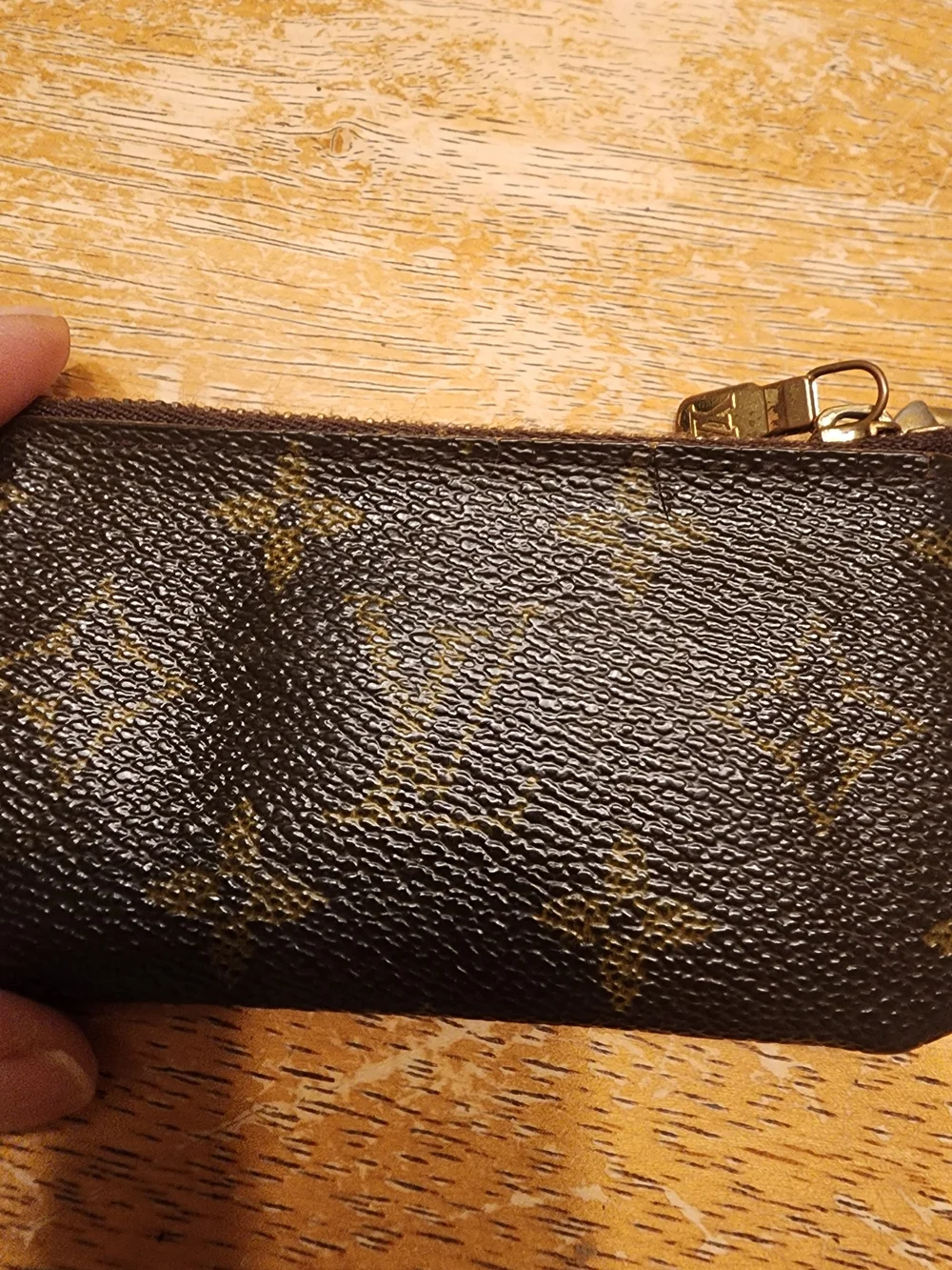 Louis Vuitton Monogram Key Pouch (Pochette Clés), classic brown monogram